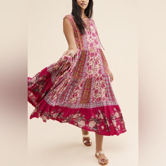 Free People Dresses & Skirts - Free People Hanalei Bay Maxi Dress Oversized XS Bohemian Floral